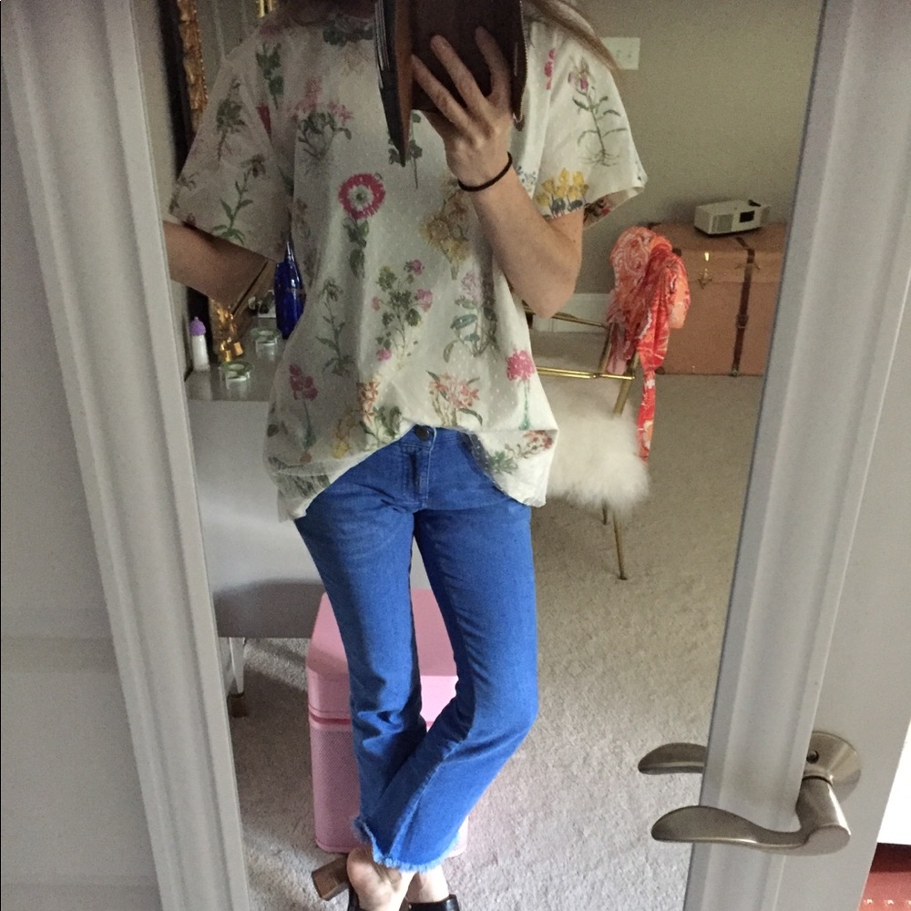 No. 21 Camicia mesh overlay floral top, worn once!